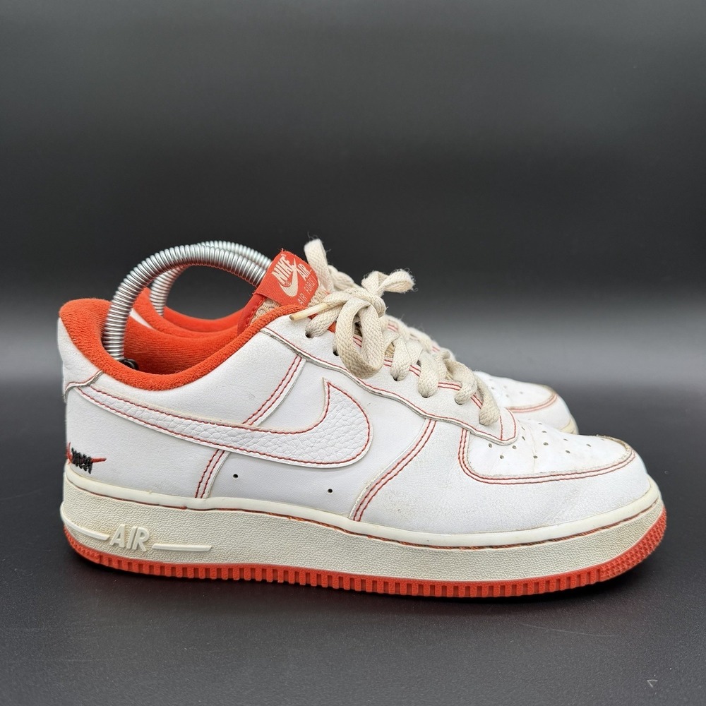 Nike Air Force 1 Low Rucker Park White Team Orange CT2585-100 Size 7 Men's